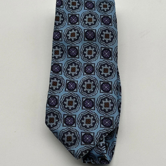 Ermenegildo Zegna Silk Tie, Blue, RETAIL $175, Made in Italy - Picture 2 of 7